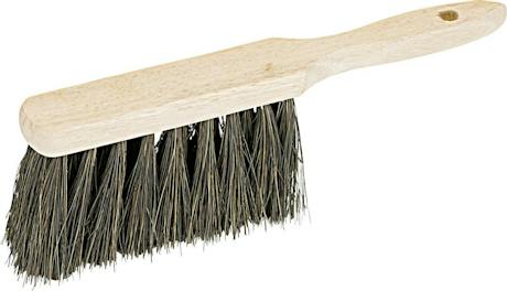BawiTec Langstiel-Handfeger 60cm – Weiche Rosshaar-Naturhaar-Borsten – Für Feinen Schmutz
