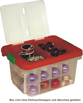 Weihnachtskugelbox Für 32 Weihnachtskugeln, Rot