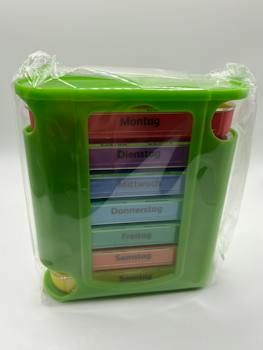 Pillendose Pillenbox 7 Tage, 15 cm, edel versilbert