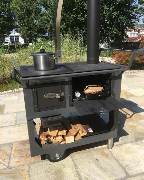Mobiler Gartenherd Fred — tragbarer Outdoor-Herd