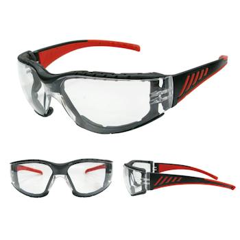 Milwaukee PREMIUM Schutzbrille mit getönte Gläser, Schaumstoffauflage und Schutzhülle zur staubfreie Milwaukee PREMIUM Schutzbrille mit getönte Gläser, Schaumstoffauflage und Schutzhülle zur staubfreie