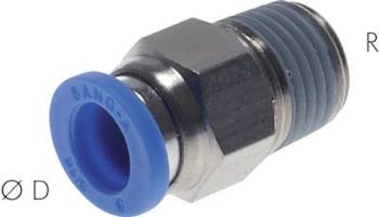 10 X 3/8" Rohrverschraubung, 1/2" NPT Außengewinde – Schwenkbare Winkel-Steckverbindung Aus Metall