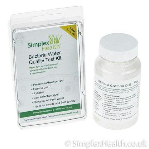 Simplex Health Test d'eau pour les bactéries coliformes avec détection d'E.coli (1 ...