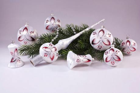 Dekoschleife mit Schottenmuster Christbaumschleife mit eingewebten