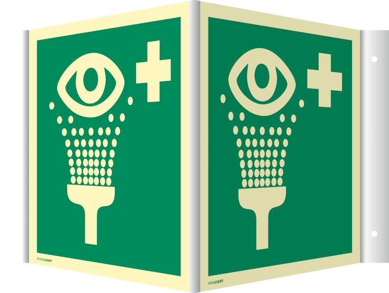 Character Check Format Store sign eye wash station, symbol sign, ISO 7010 | europages