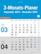 Mehrmonatsplaner, 3-Monat