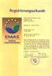 EMAS Urkunde