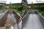 Vorher-Nachher Vergleich Poolreinigung